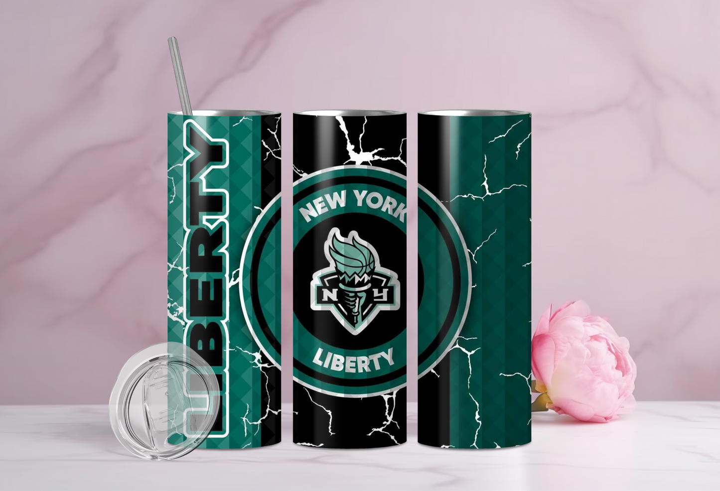 WNBA New York Liberty 20 oz Personalized Tumbler