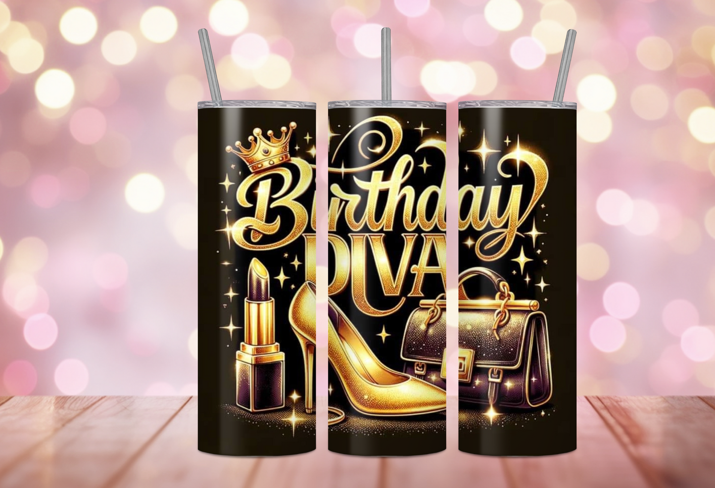 BIRTHDAY DIVA 20 OZ STAINLESS STEEL TUMBLER