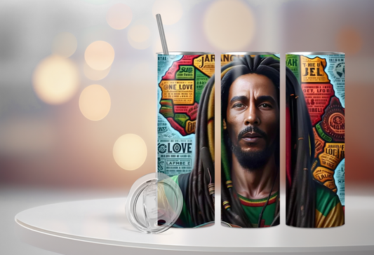 BOB MARLEY 20 OZ STAINLESS STEEL TUMBLER