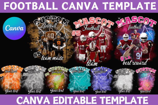 Football Mascot Shirt Canva Template