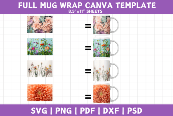 Full Wrap Mug Editanle Canva Template