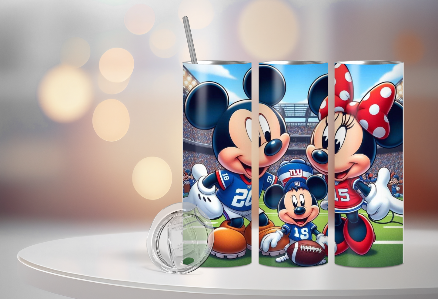 Personalized NFL Mickey Mouse Giants 20 Oz Stainless Steel Tumbler