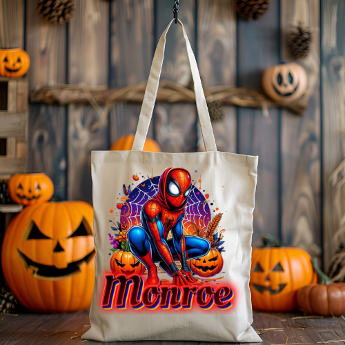 Personalized Kids Halloween Tote Bag