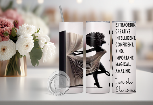 I am She She is Me Beautiful Black Woman 20 Oz Stainless Steel Tumbler