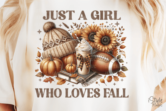 Just a Girl Who Loves Fall PNG