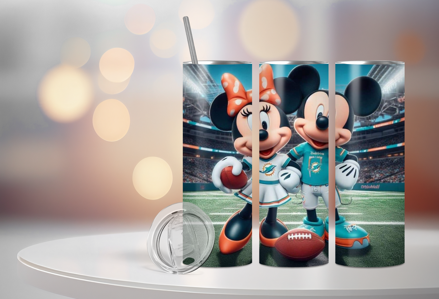 Personalized NFL Mickey Mouse 20 Oz Stainless Steel Tumblers