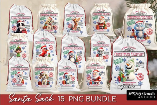 Santa Sack Sublimation Bundle – Personalized Christmas Magic