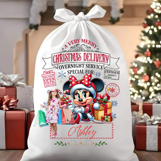 Custom Personalized Santa Sack with Photo