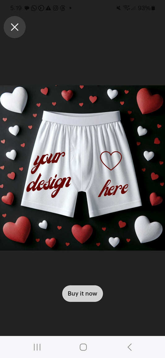 Personalized Custom Made Boxer Underwear