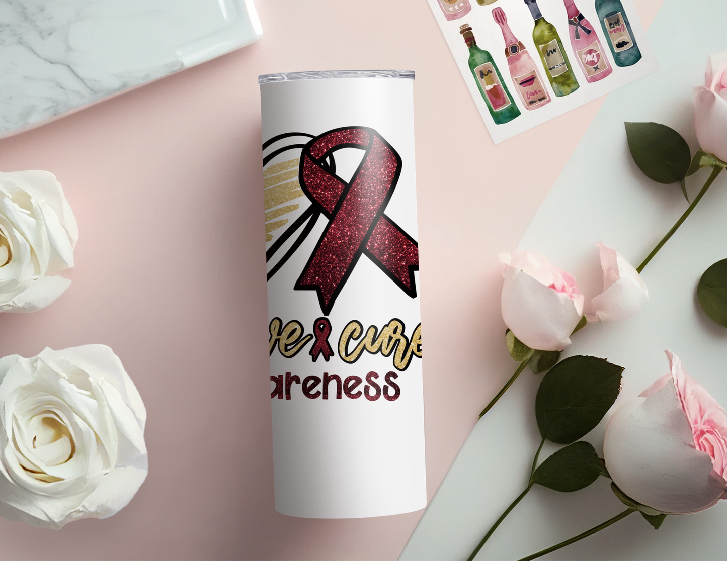 Sickle Cell Awareness 20 Oz Stainless Steel Tumbler