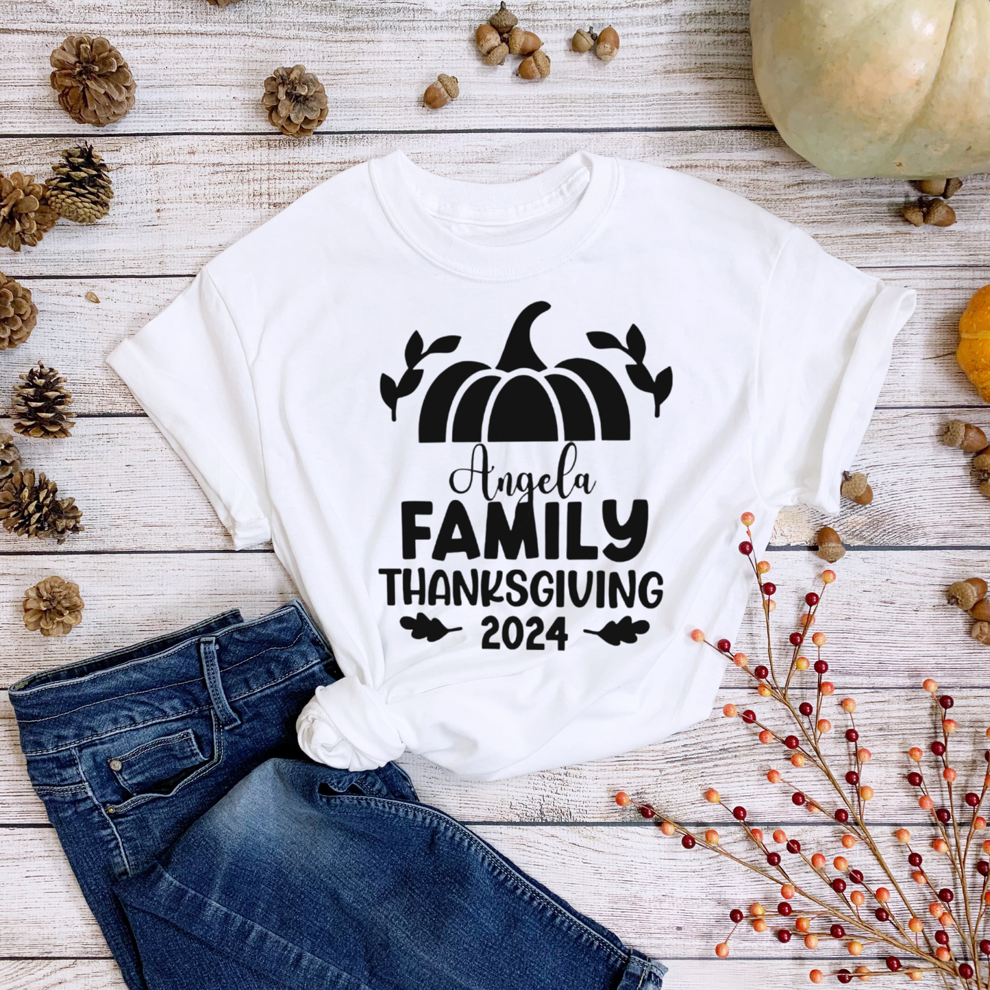 Thanksgiving Family Custom T-shirts with Name