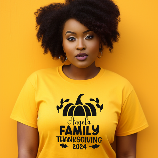 Thanksgiving Family Custom T-shirts with Name