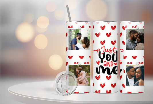 Personalized Valentines Day Photo 20 Oz stainless Steel Tumbler