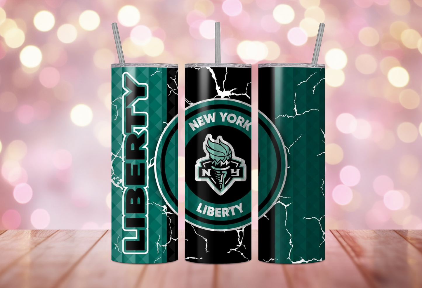 WNBA New York Liberty 20 oz Personalized Tumbler