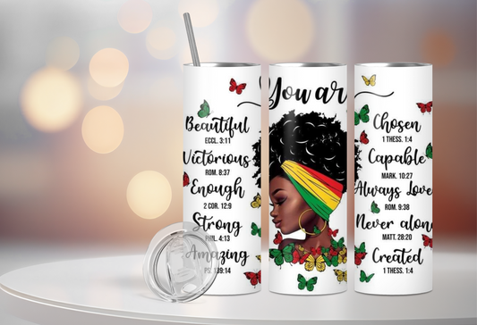 Beautiful Black History 20 Oz Stainless Steel Tumblers