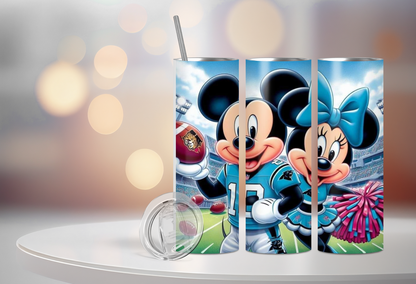 Personalized NFL Mickey Mouse 20 Oz Stainless Steel Tumblers