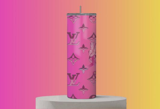 Louie Vuitton Breast Cancer Warrior 20 oz Pink Tumbler